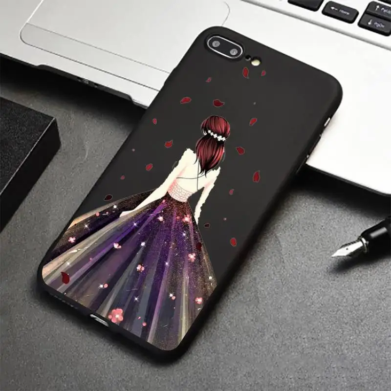 

Phone Case for iPhone 12 11 mini pro XS MAX 8 7 6 6S Plus X 5S SE 2020 XR Dress wedding girl