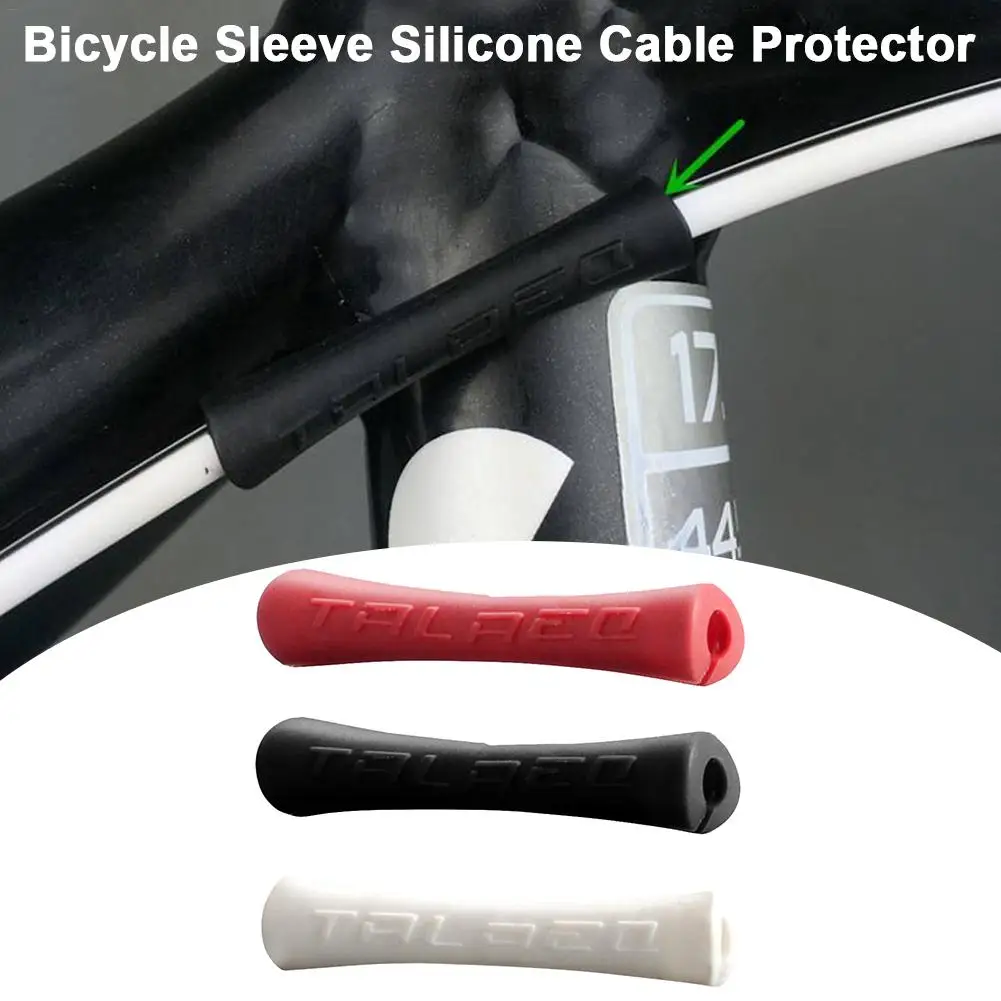 

10PCS Bicycle Frame Cable Protector Silicone Cable Bike Sleeve Protective Sleeve For Brake Line Pipe Change Cycling Supplies
