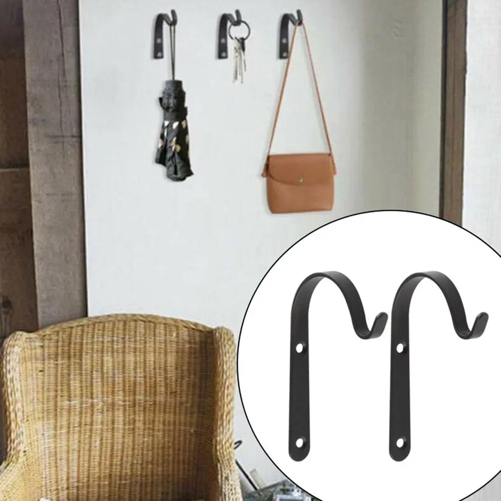 

Metal Hooks J-Hook Vintage Wall Hanger Screw Hooks Hanging Plant Bracket Flower Basket Lantern Cloth Towel Coat Hats Rack