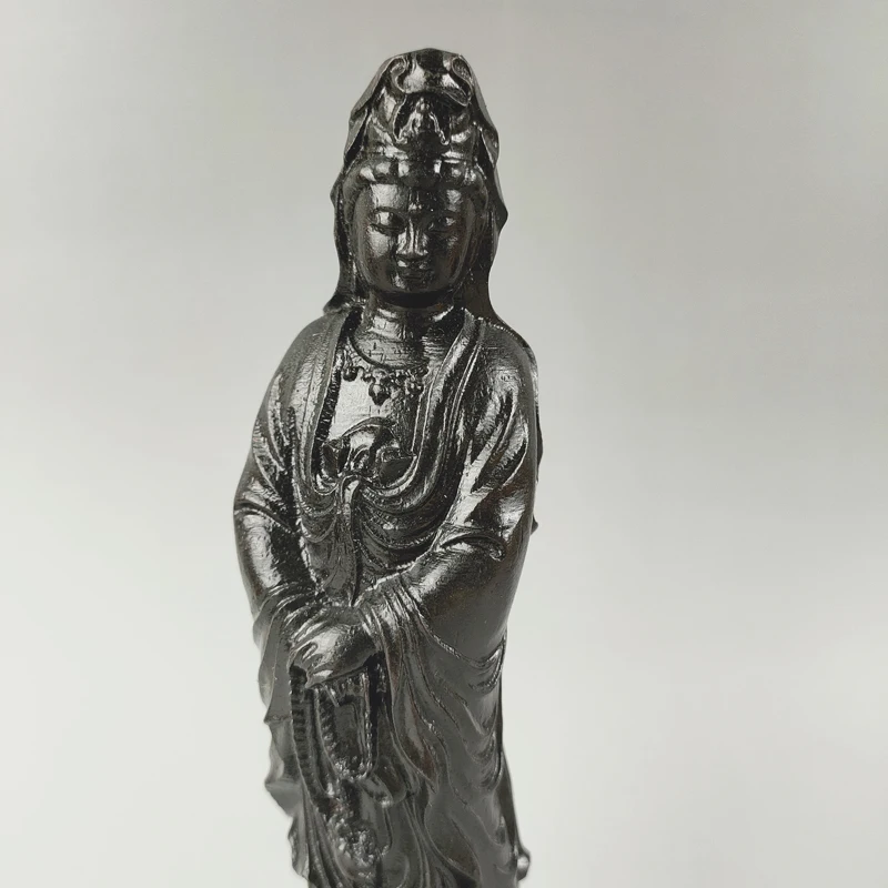 Elaborate Chinese Classical Handmade Home Decoration Collection Ebony Wood Kwan-yin Auspicious Statue / Guan yin | Дом и сад