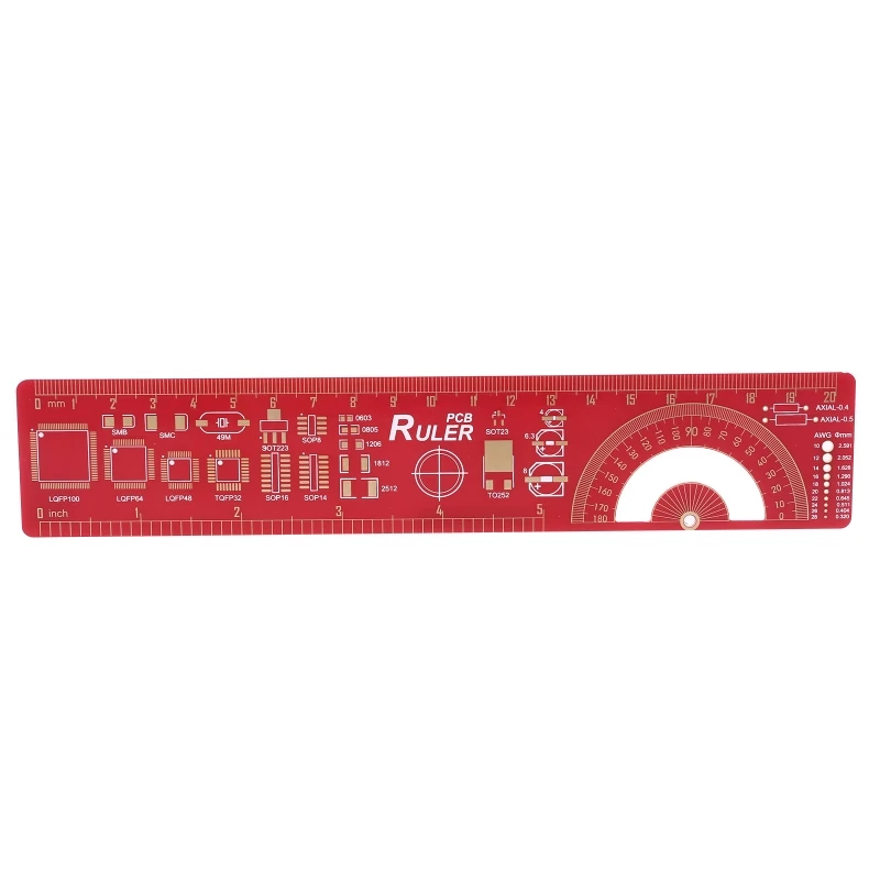 

Multifunctional PCB Ruler IC Package Hollow Protractor Triode MOS Tube Symbol Development Electronic Engineer Measuring Tool
