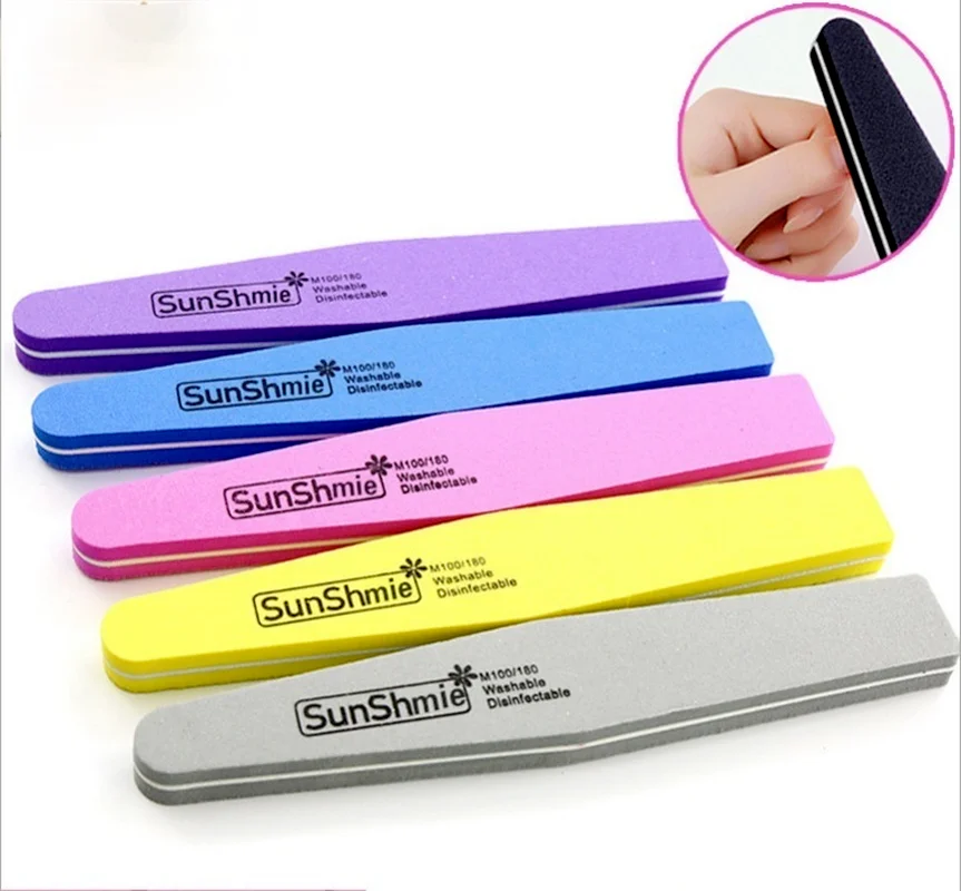 

10PCS Nail Tool Diamond Sponge Rubbing Strips High Elastic Cotton Double-sided Matte Nail File Manicure Strips