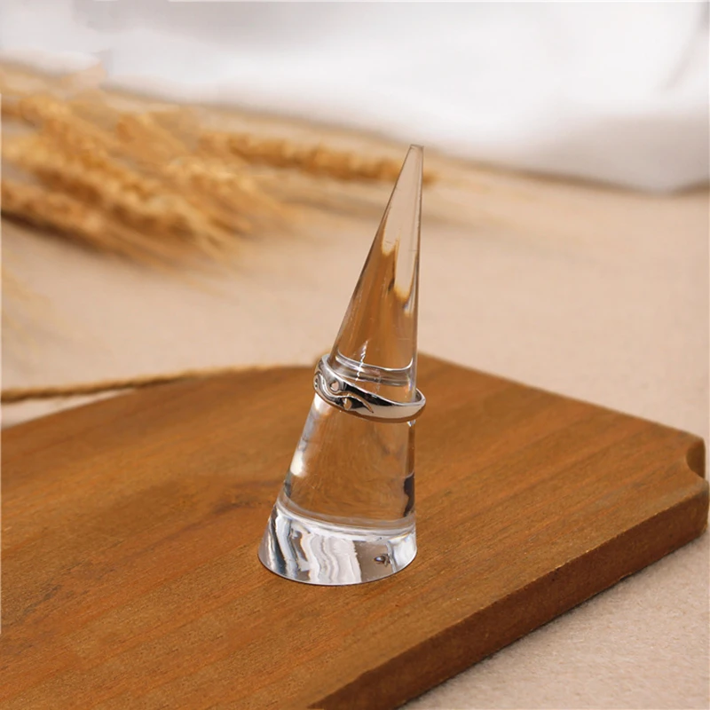 

Transparent Finger Cone Fingertip Ring Display Stand Jewellery Holder Storage Plastic Showcase Stand Rings Jewelry Organizer