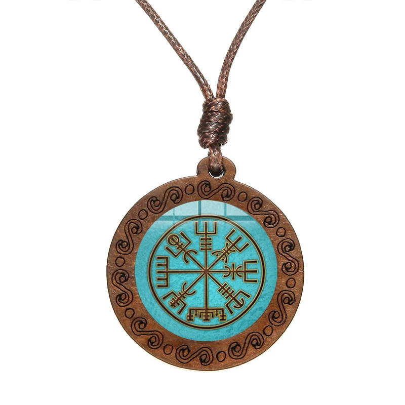 Ожерелье-Компас викингов исландский вегвизирский шлем в рунической круглой
