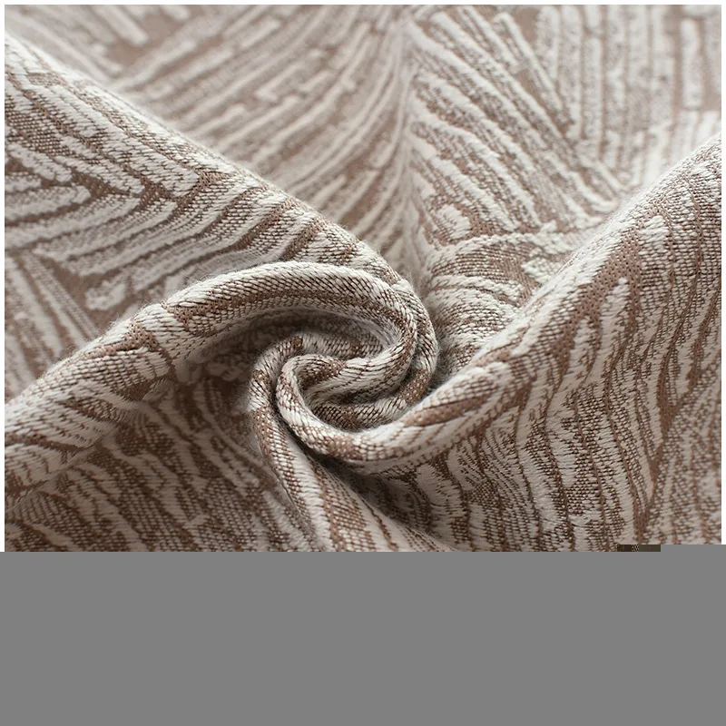 

High Shading Curtain for Bedroom Broken Flower Pure and Fresh Rural Curtain Flaxen Jacquard Window Curtain for Living Room