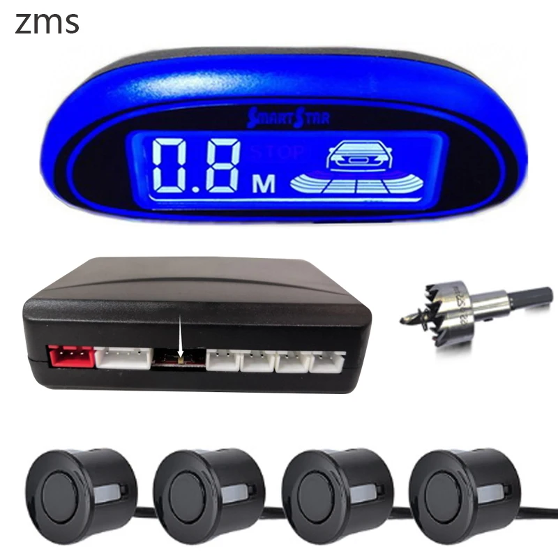 Автомобильный парктроник СВЕТОДИОДНЫЙ парковочный радар с 4 датчиками парковки