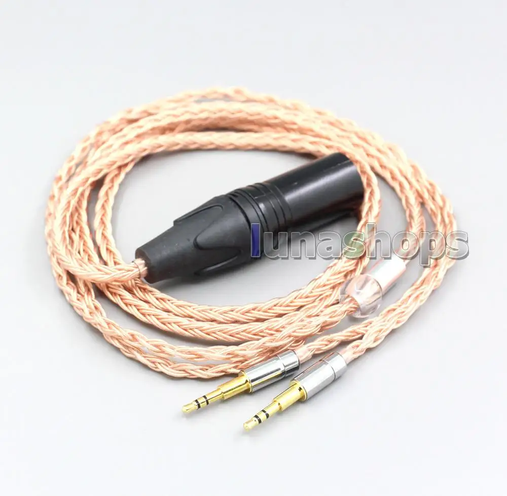 

LN006852 XLR 3 4 Pole 6.5mm 16 Core 7N OCC Headphone Cable For Hifiman HE560 HE-350 HE1000 V2 Headphone 2.5mm pin