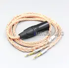LN006853 XLR 3 4 полюса 6,5 мм 16 ядер 7N OCC кабель для наушников для Sennheiser HD477 HD497 HD212 PRO EH250 EH350