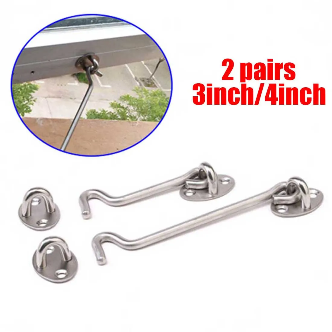 Нержавеющая сталь гаражная кабина крюк шкаф сарая декоративные 2 пары окна