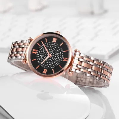 Часы женские кварцевые аналоговые модные трендовые наручные со звездочками и