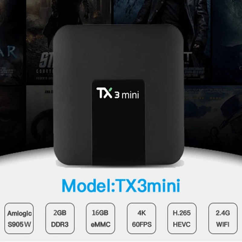 ТВ приставка TX3 mini Smart Android 8 1 Amlogic S905W 2 Гб 16 4G WiFi 1080p 4K медиаплеер Google TX3mini Tanix H.265
