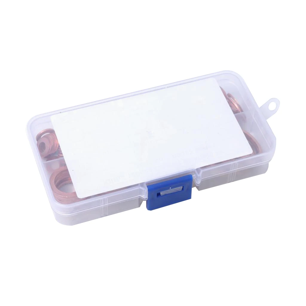 

120 шт 8 размеров медные метрические Уплотнительные Шайбы плоские прокладки Ассортимент Комплект