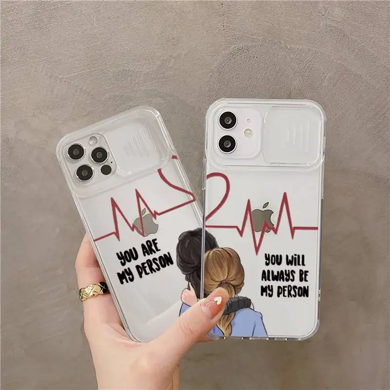 

Greys Anatomy Phone Case for iPhone 11 12 pro mini 7 8 Plus X XS XR Max Shockproof Bumper Clear Back Cover