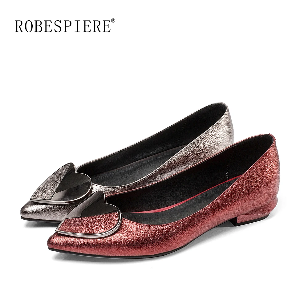 Женские туфли на низком каблуке ROBESPIERE свадебные из натуральной кожи без застежек