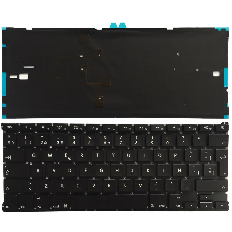 

Новая клавиатура с испанской раскладкой для Macbook Air 13 "A1466 A1369 SP с подсветкой Клавиатура для ноутбука MD231 MD232 MC503 MC504 2011-15 лет