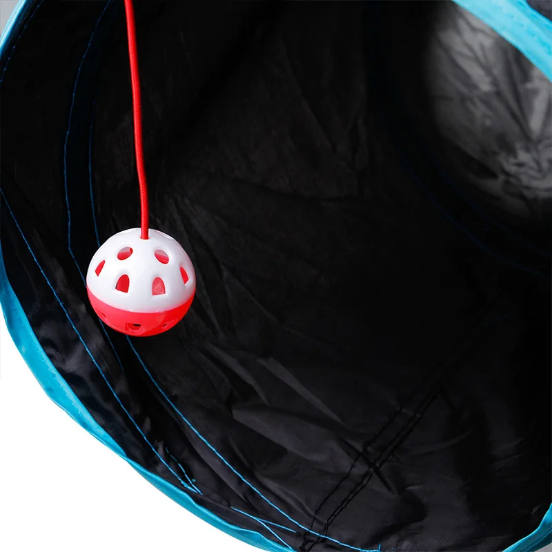 Pet Cat Tunnel 4 Holes Tube Collapsible Play Indoor Outdoor Kitty Puppy Training ToysTube Foldable Supply | Дом и сад