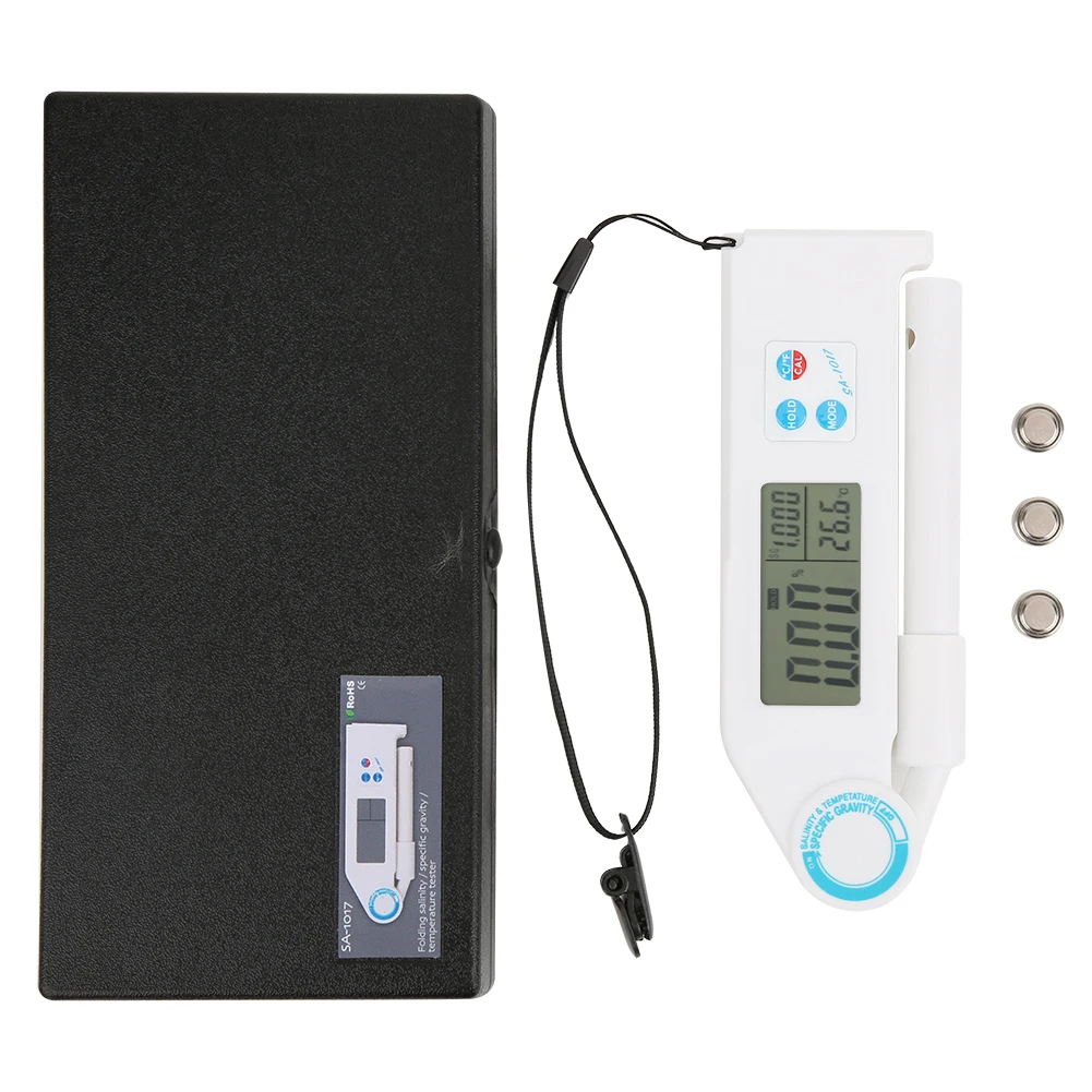

SA-1017 Folding Digital Display Seawater Salinity Meter TDS EC Detection Tester For Aquaculture Swimming Pool Tool