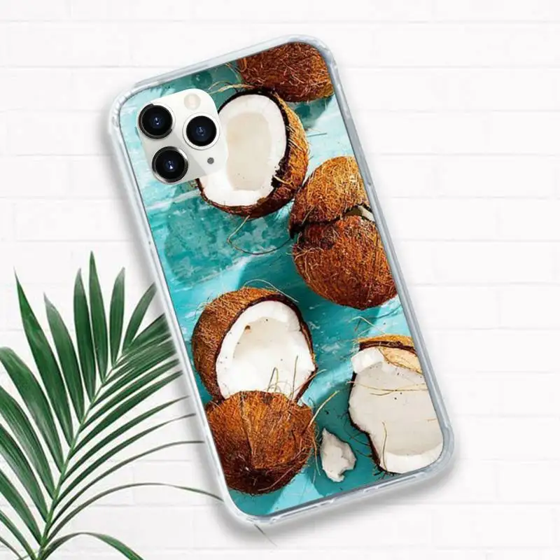 

coconut summer fresh fruit Phone Case for iPhone 11 12 pro XS MAX 8 7 6 6S Plus X 5S SE 2020 XR mini Luxury brand shell funda