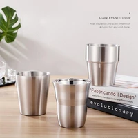 2019 hot sale double wall stainless steel cups and cups 175260300480 ml metal cold beer coffee cup bar cup for home kitchen