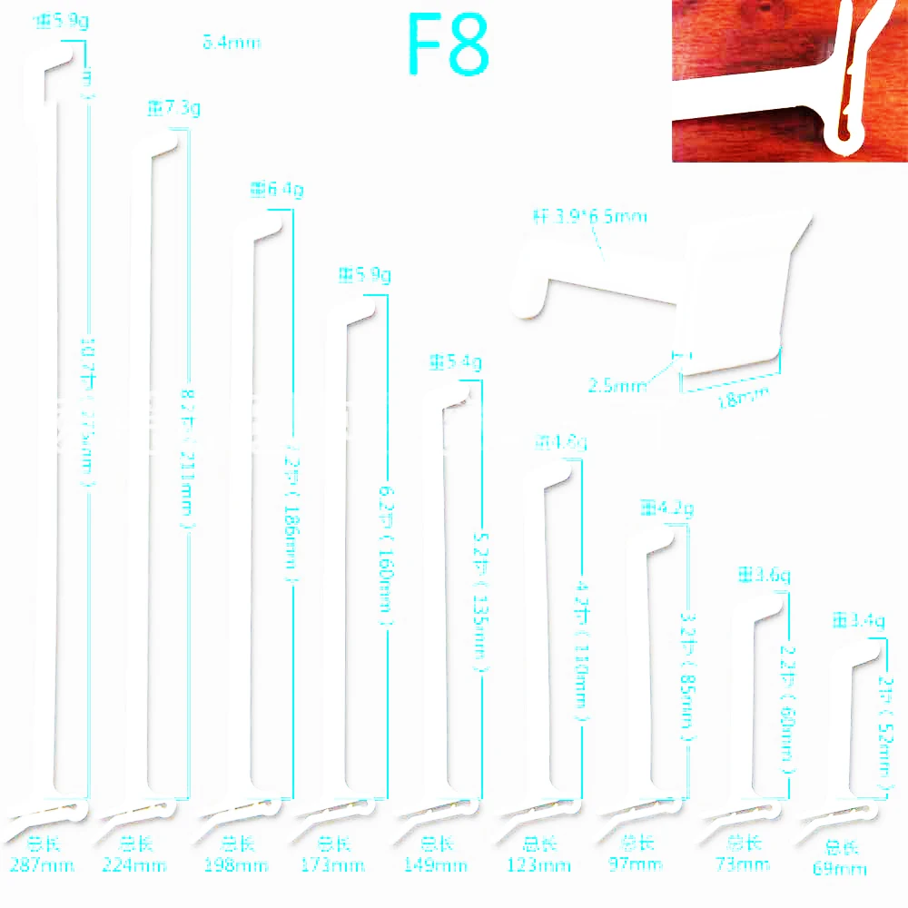 

Merchandiser Supermarket Plastic Hooks