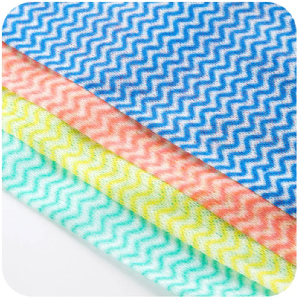 

50P Roll Kitchen Multipurpose Environmental Protection Non-Woven Cleaning Cloth Towel Home Scouring Pad Disposable Tearable Rag