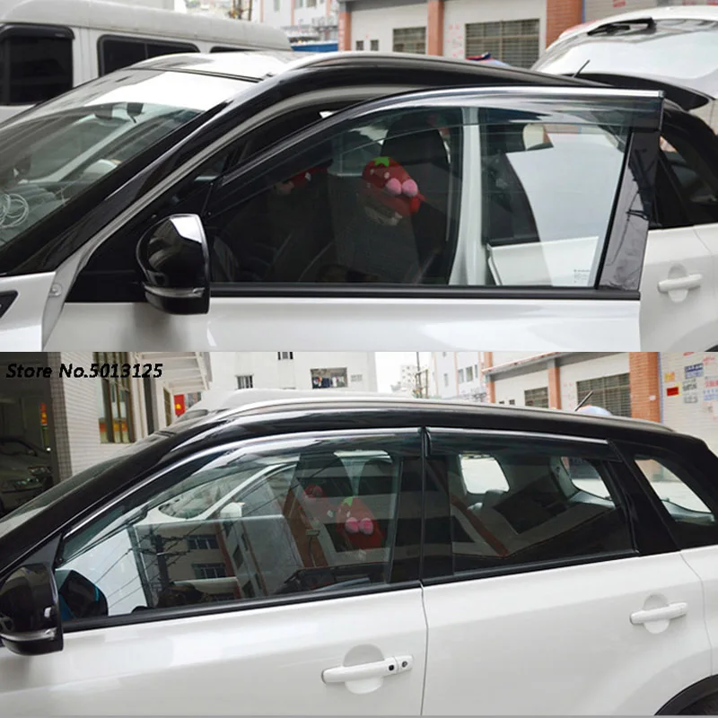 Козырек авто дверь Дождь Защита от солнца боковая крышка окна отделка авто аксессуары для Suzuki Vitara