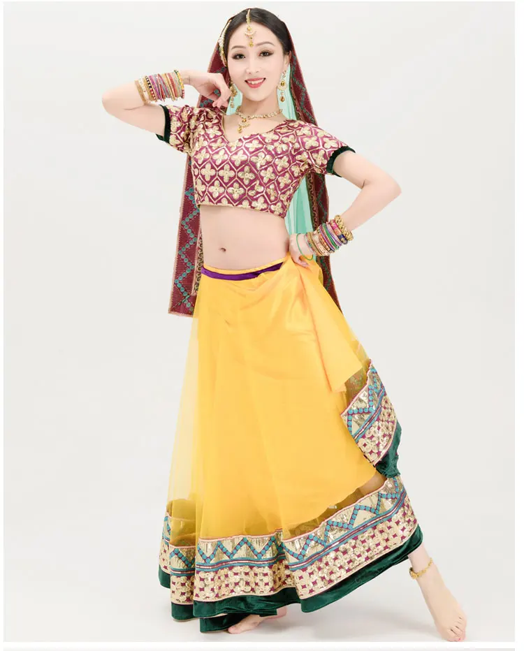 Leng Ha одежда для выступлений индийский сари женщина девушка красивый этнический