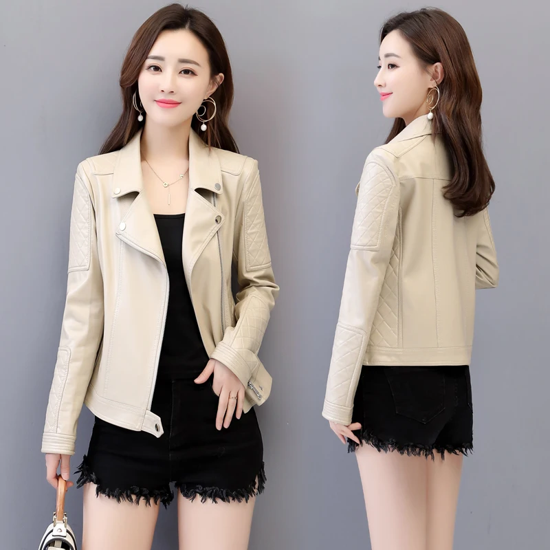Autumn Winter Motorcycle Jacket Women Faux PU Leather Jackets Lady Biker Short Coat Female | Женская одежда