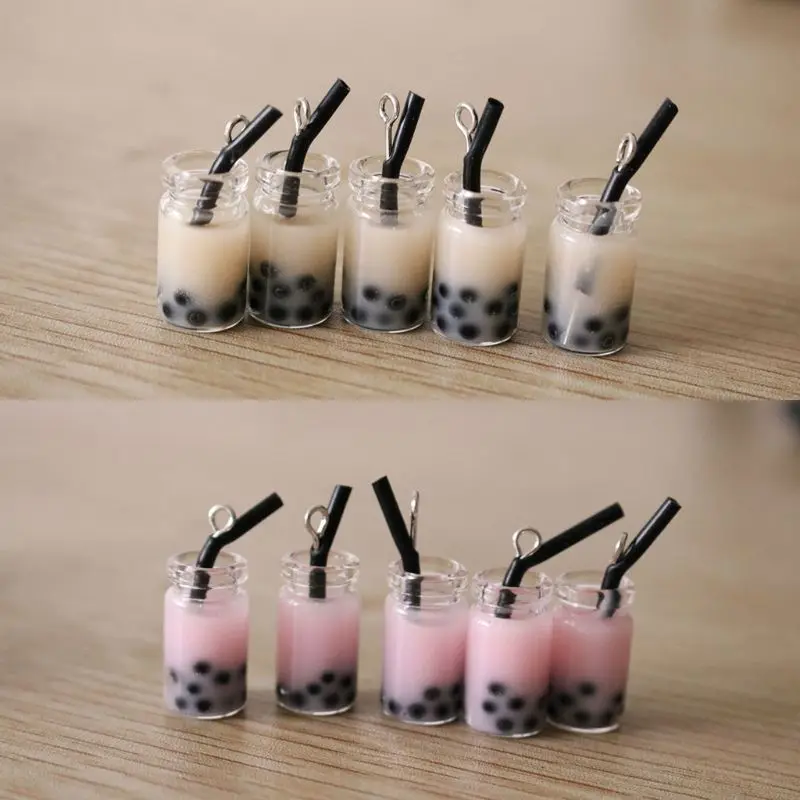 5 шт. 3D миниатюрные Подвески в виде молочного чая из смолы | Дом и сад