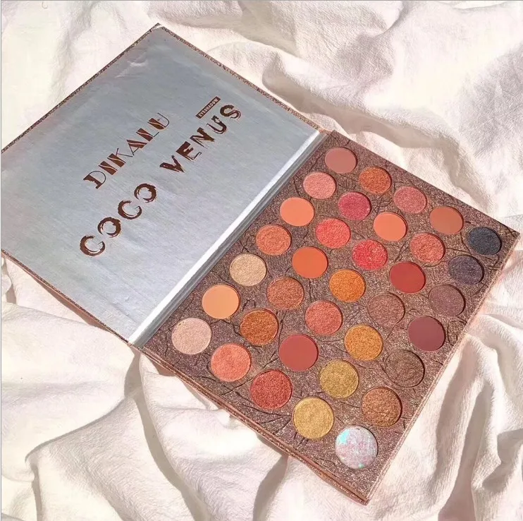 DIKALU COCO VENUS матовые тени для век power Palette Блеск хайлайтер Shimmer Make up Пигмент Тени для век Палитра 35 цветов