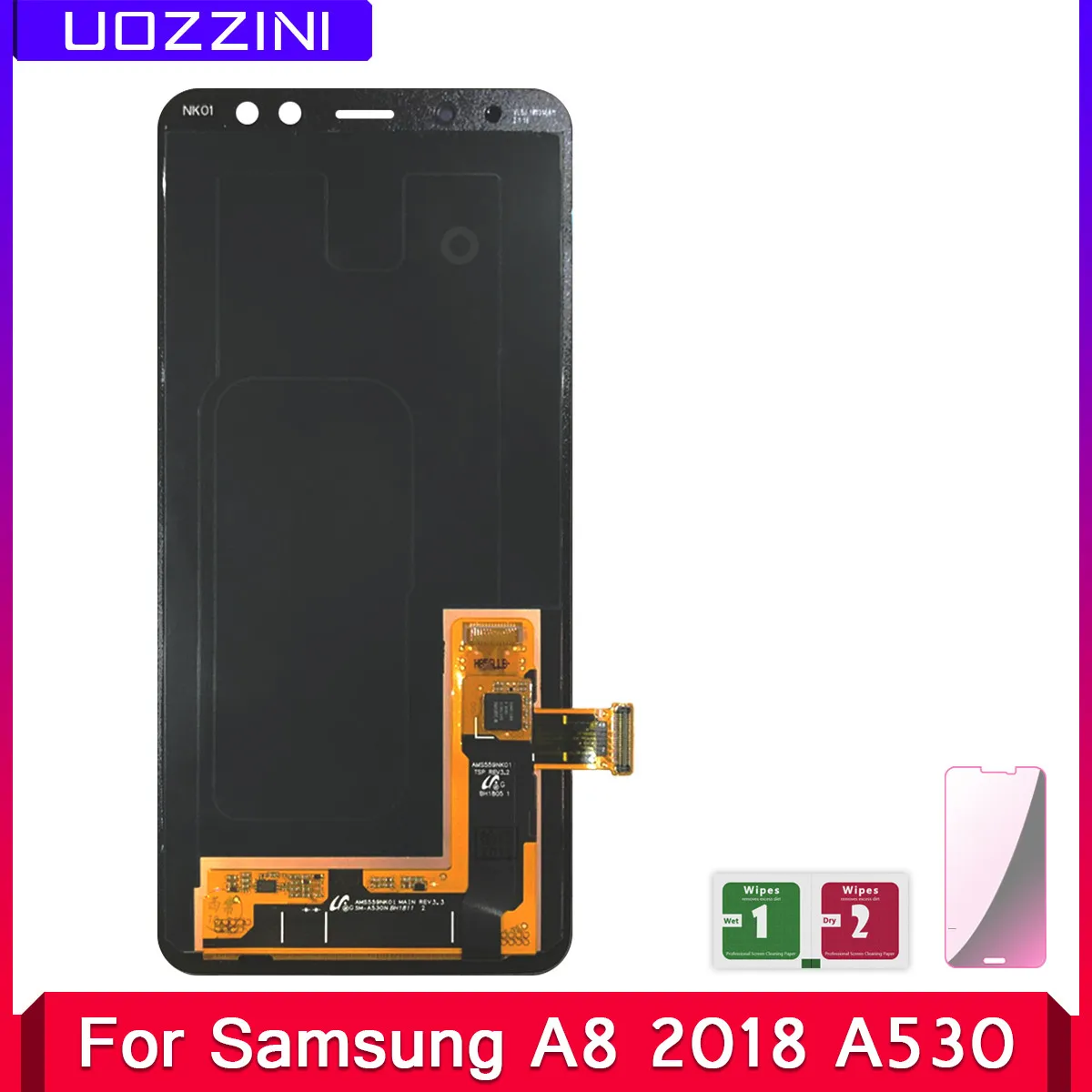 ЖК дисплей Super AMOLED для Samsung Galaxy A8 2018 A530 A530F A530DS A530N 2 шт. рабочий сенсорный экран в