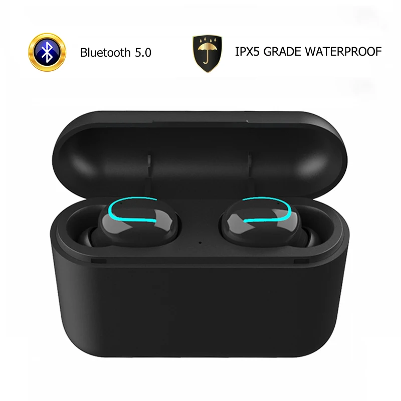 Настоящие беспроводные наушники IPX5 водонепроницаемые мини вкладыши Bluetooth