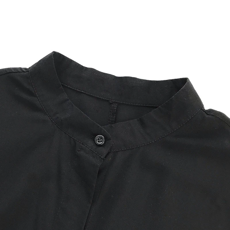 Черные платья сдвиги для женщин 2019 сезон осень со стоячим воротником тонкие