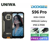 doogee s96 pro rugged phone helio g90 octa core 8128gb nfc 6350mah smartphone 20mp infrared night vision camera cellphone