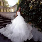 Женское свадебное платье It's yiiya, белое платье из фатина на шнуровке сзади на лето