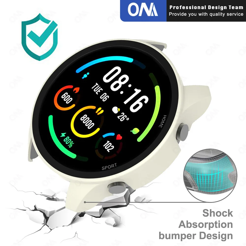 Чехол для Xiaomi Mi Watch цветной спортивный бампер с полным покрытием жесткий чехол