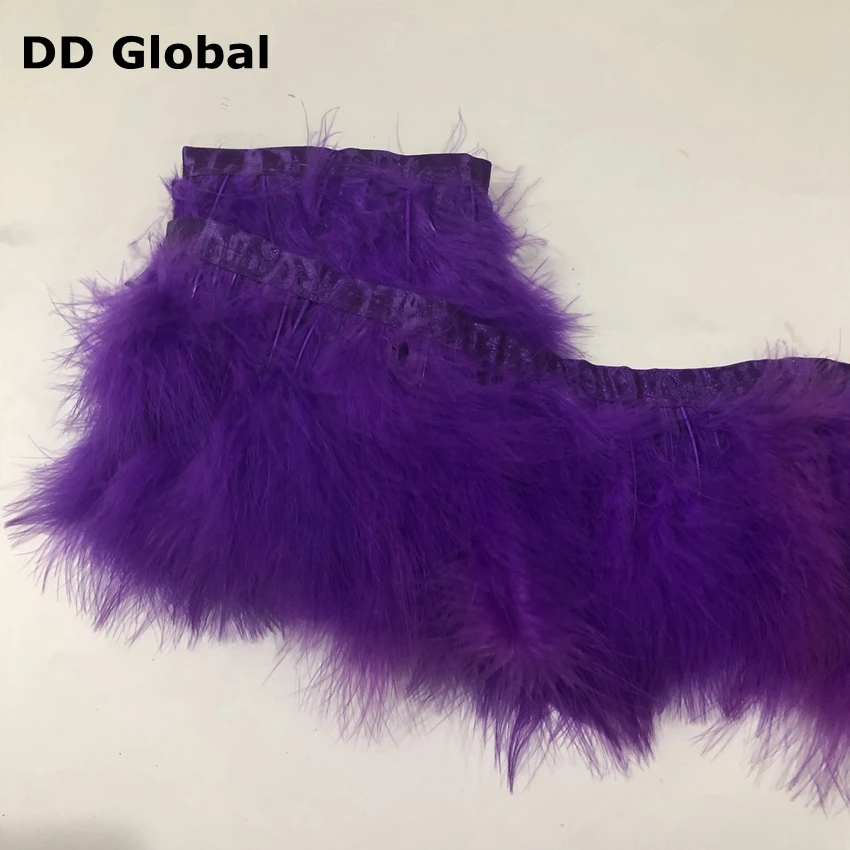 Упаковка для 2 м пушистых высококачественных перьев фиолетового цвета кружево