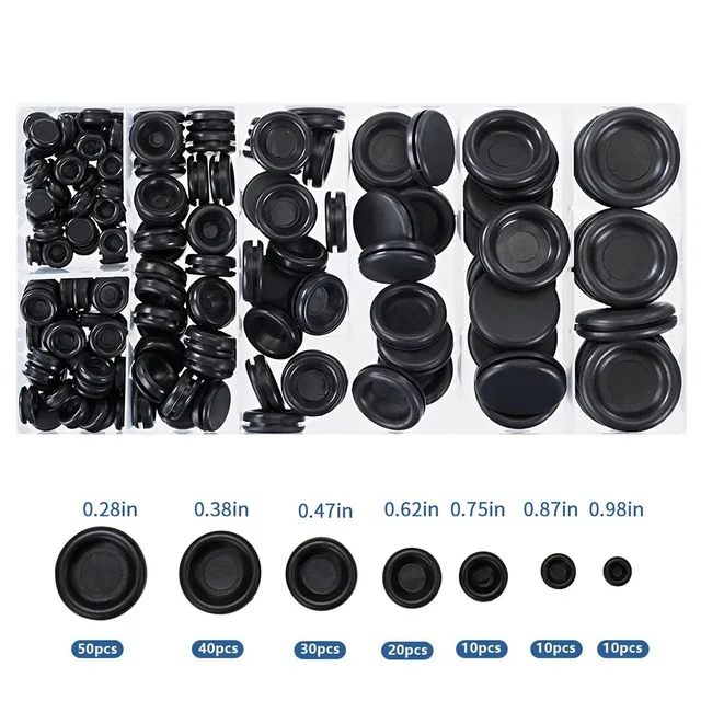 

170pcs Waterproof Protect Wire Tool 7 Sizes Set Sealing Rubber Cables Grommet Kit Electrical Plugs Conductor Gasket Ring