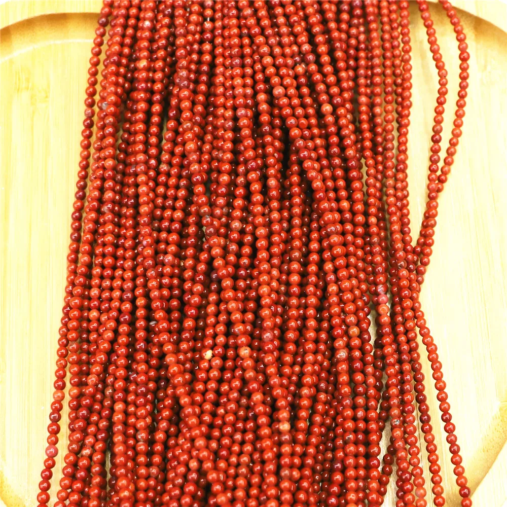 

Wholesale 710pcs Natural Red Stone Spacer Beads Round Beads Loose Needlework, Used for Needlework Jewelry To Make Bracelets 3mm