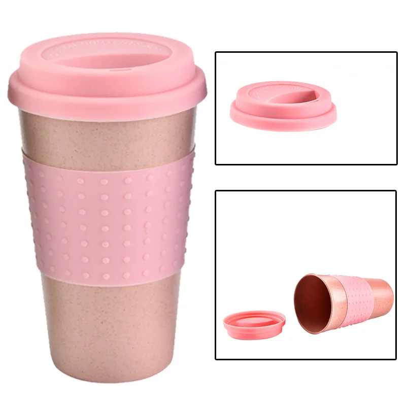 Дорожная кофейная кружка пластиковые кофейные чашки с бутылка для воды крышкой