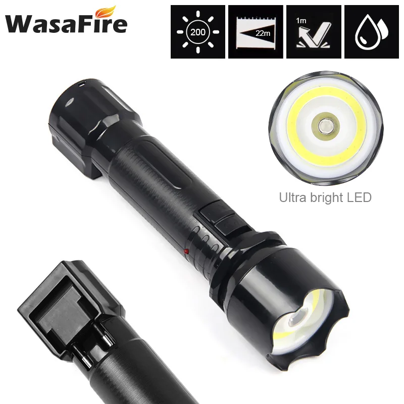 

Светодиодный мини-фонарик WasaFire, 2 Вт, 3 режима освещения, портативный водонепроницаемый фонарь, фонарь для рыбалки с батареей 18650
