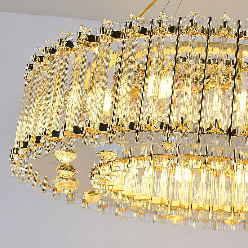 

American Retro Industrial Chandelier Lustre Crystal Pendant Chandelier French Style Living Room Chandelier Lighting Crystal Cha