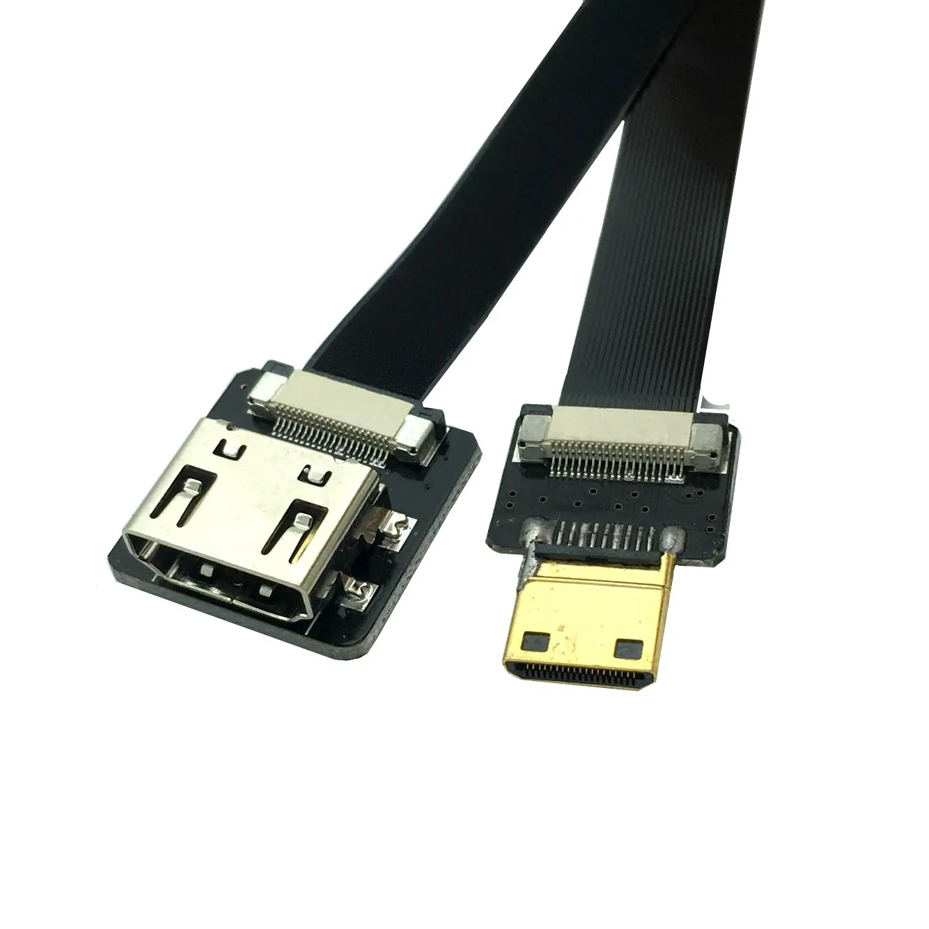 

FPV HDMI-compatible Female to Mini HDMI-compatible Male FPC Flat Cable for Multicopter Aerial Photography 0.1m/0.2m/0.5m