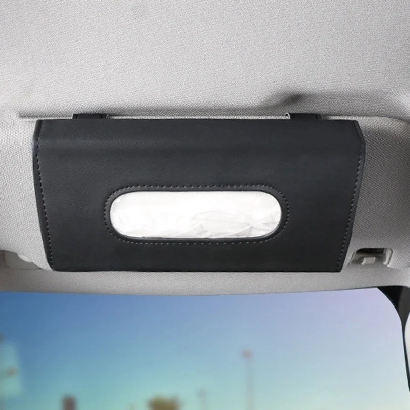 

Universal Car Sun Visor Hanging Type Wool Felt Tissue Box Car Napkin Holder Tissue Case Visor Mask Holder Auto Accessories