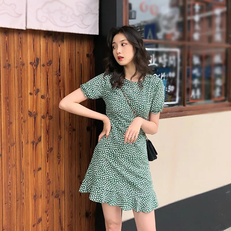 Женские платья шифоновые Повседневные летняя повседневная одежда с О образным