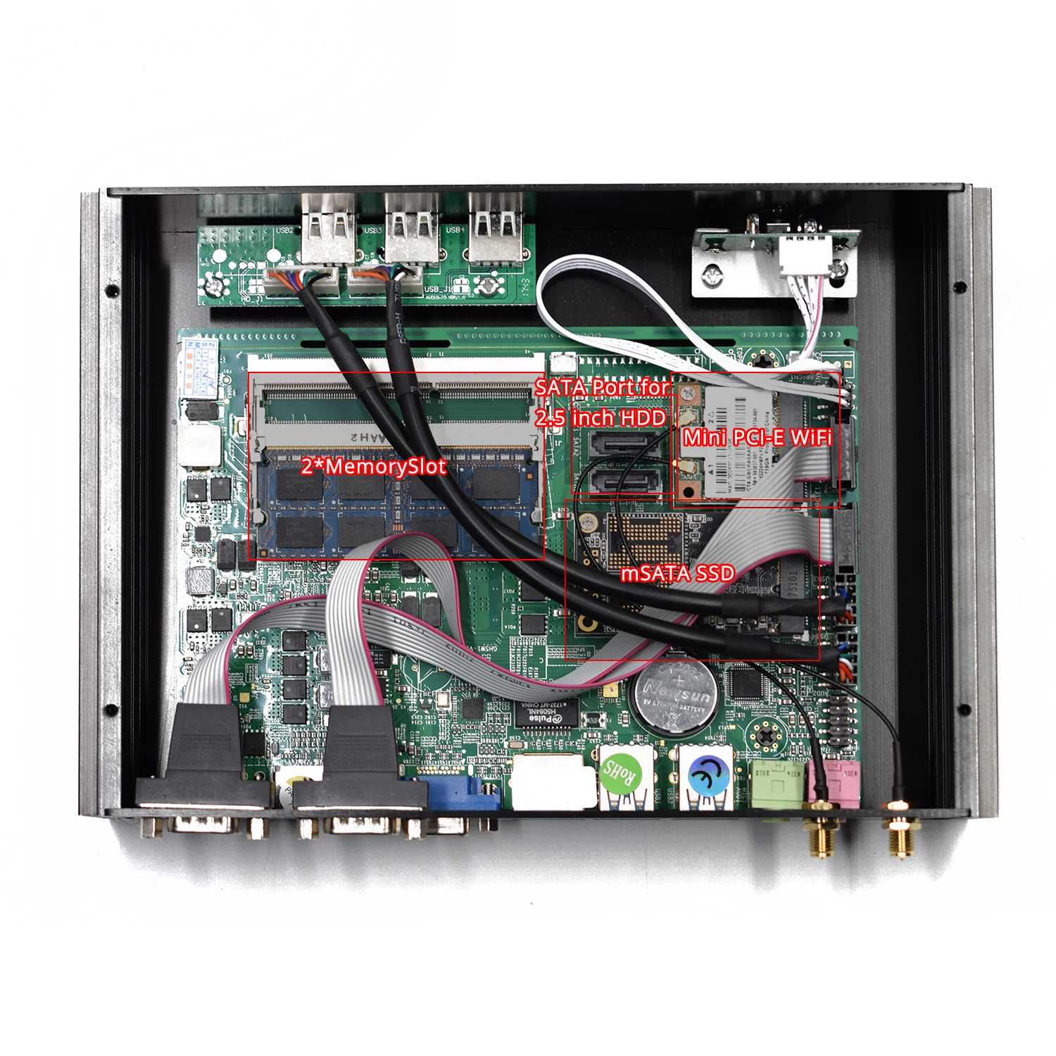 Мини компьютер intel core i5 5250u i3 7100u i7 4500u win7 2 COM HDMI VGA двойной дисплей промышленный