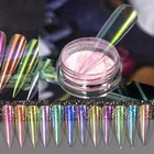 Прозрачная модная зеркальная пудра-Русалка для ногтей, 1 коробка