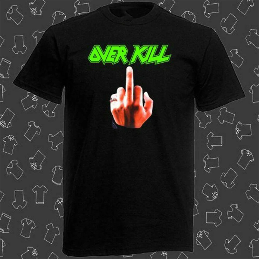 Новинка Overkill We't Care What You Say металлическая полоса Мужская Черная футболка Топы