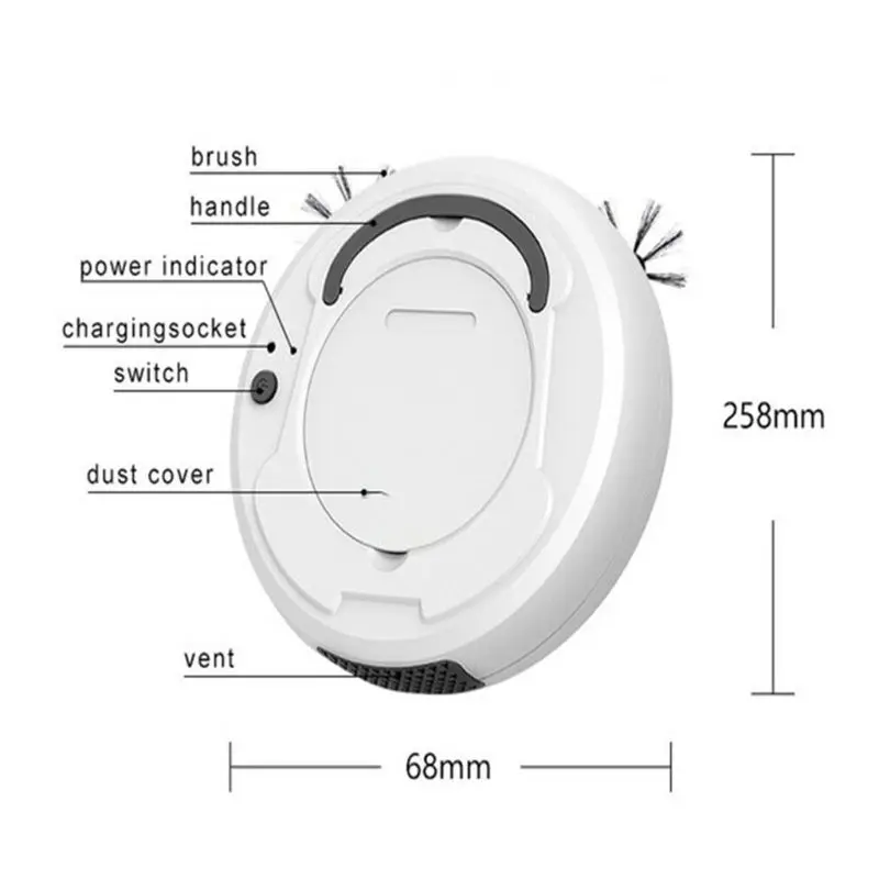 

Smart Sweeping Robot Vacuum Cleaner Floor Edge Dust Clean Auto Suction Sweeper