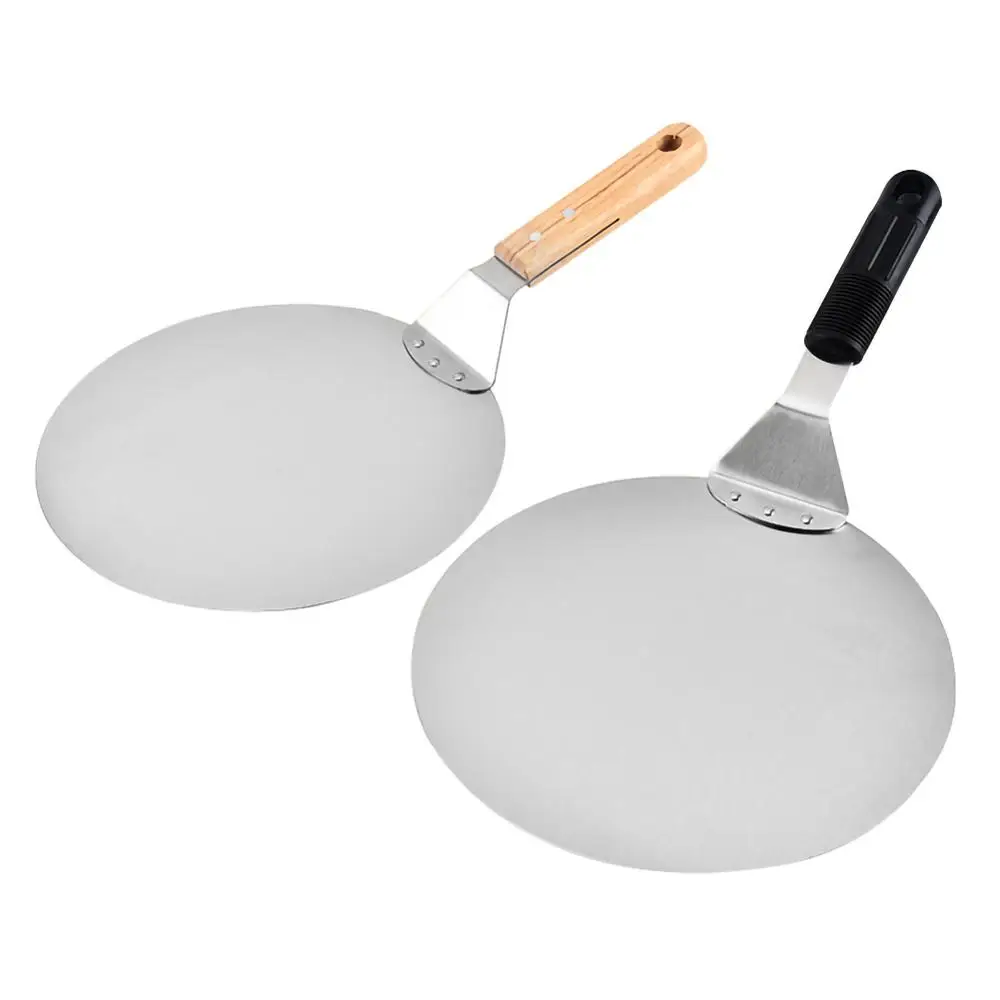 Лопатка для пиццы лопатка из нержавеющей стали с деревянной ручкой 10 дюймов